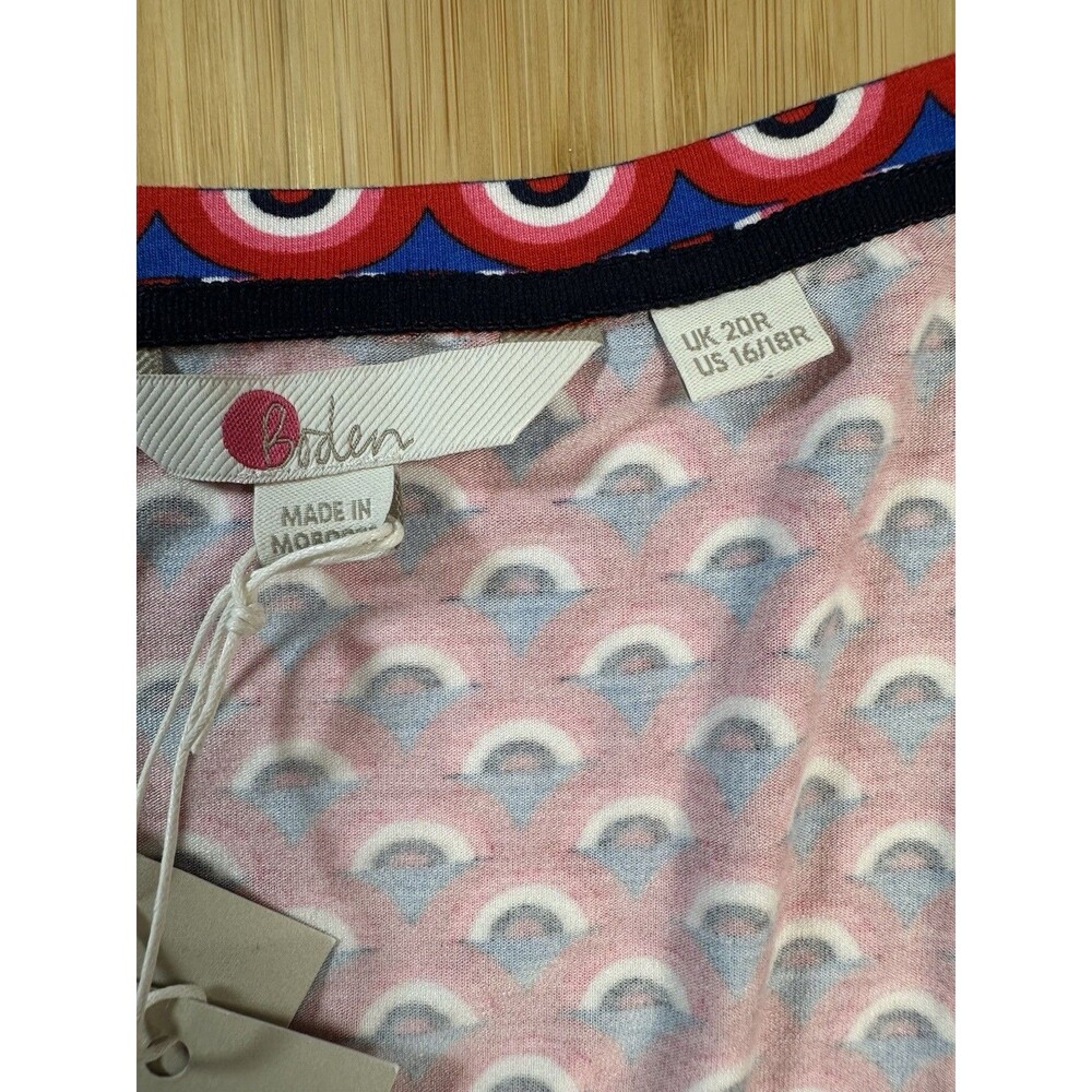 NWT Boden Tori Jersey Shift Mini Dress Women Size 16/18 Casual Vacation Summer - Picture 4 of 13